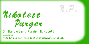 nikolett purger business card